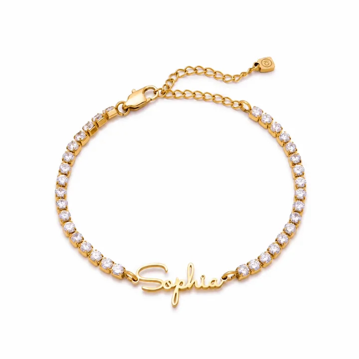 Sparkling Name Tennis Bracelet