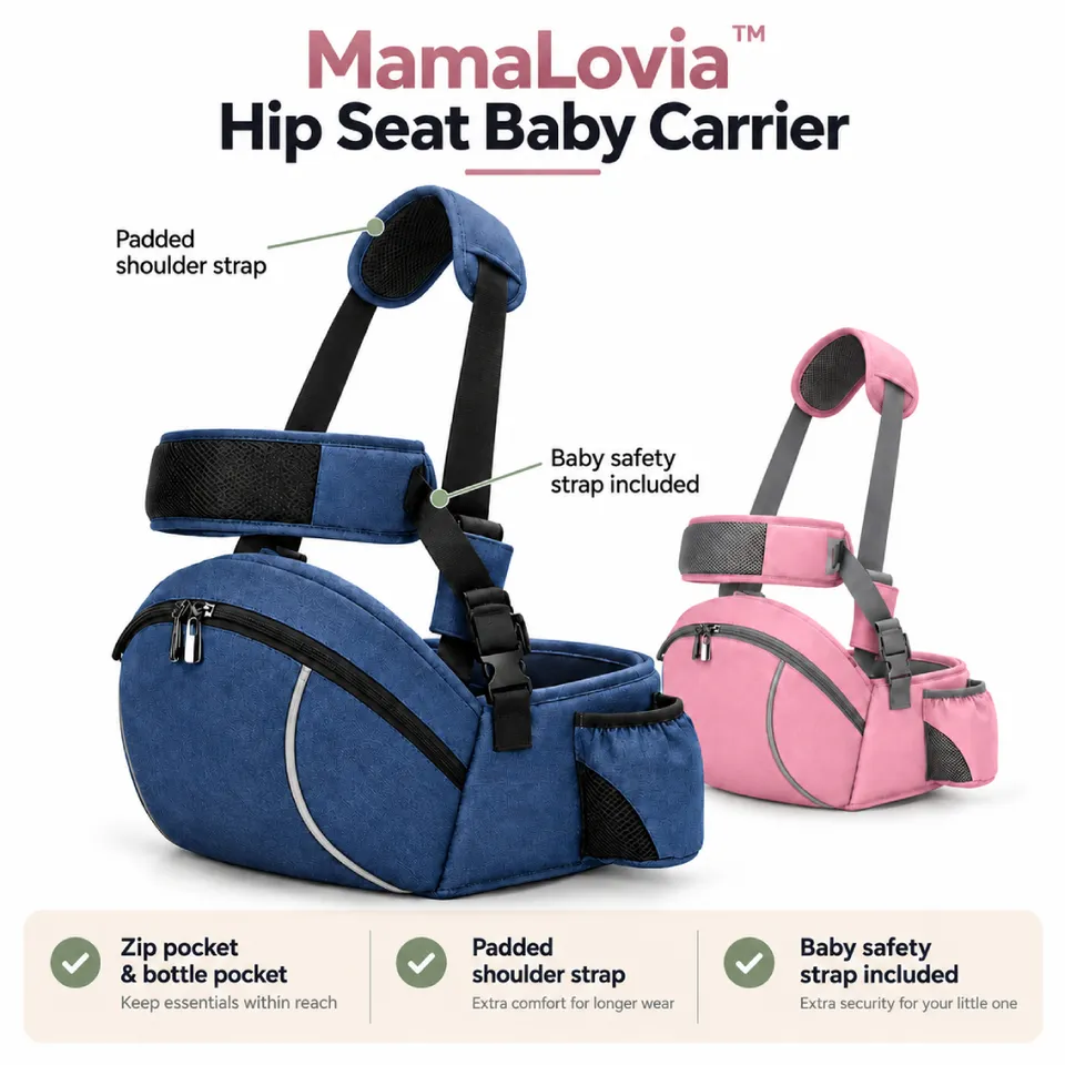 MamaLovia™ Hip Seat Baby Carrier 2