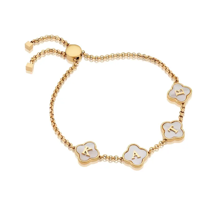 Clover Custom Name Bracelet
