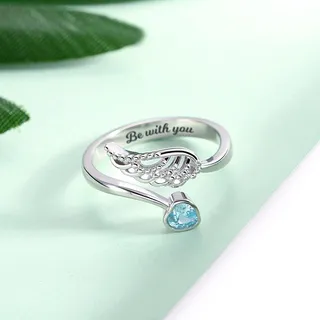 Angel Wing Ring Sterling Silver 3