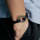 Men's Rope Bracelet with Engraved Hoop 2