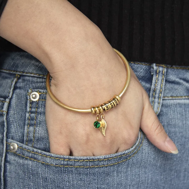 Diamo Bracelet With Leaf And Custom Beads 4