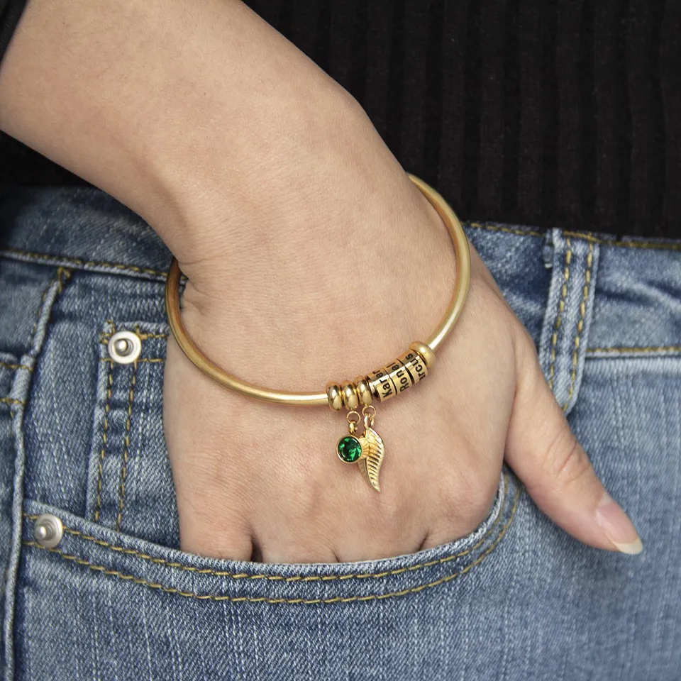Diamo Bracelet With Leaf And Custom Beads 4