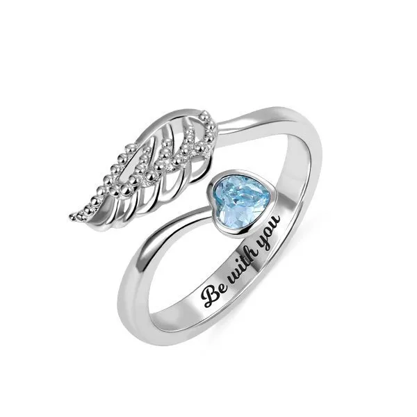 Angel Wing Ring Sterling Silver