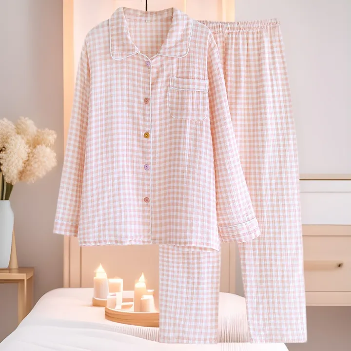 Pastel Gingham - 100% Cotton Pyjamas