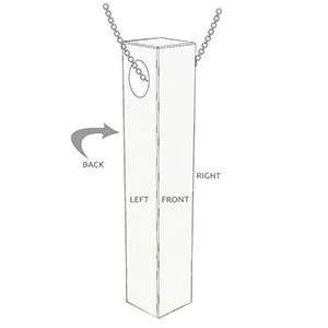 Engraved 3D Bar Necklace 7