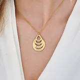 Engraved Drop Shaped Family Necklace 2