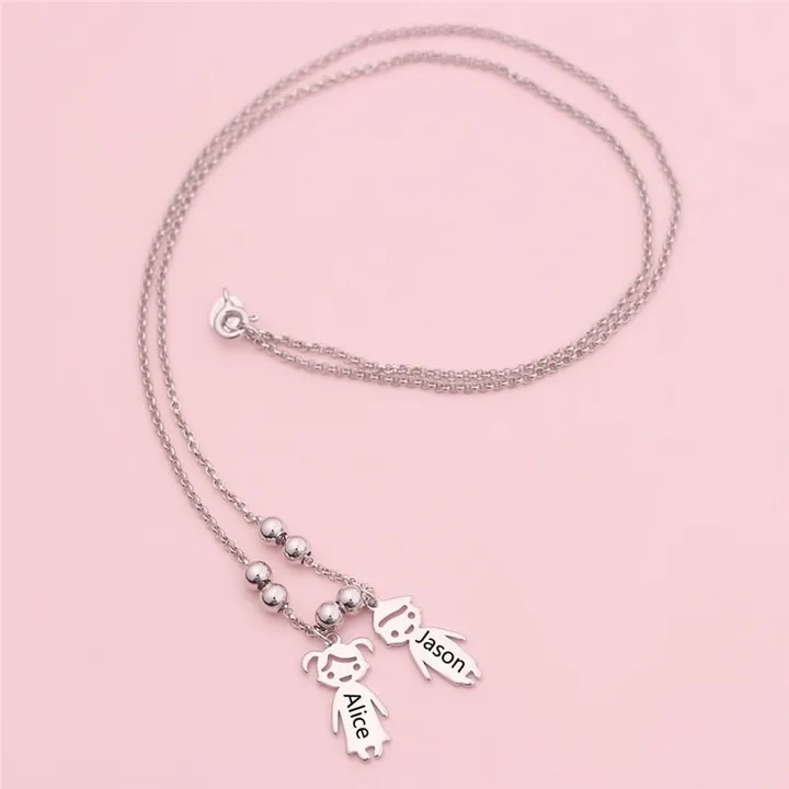 Engraved Children Pendant Necklace 5