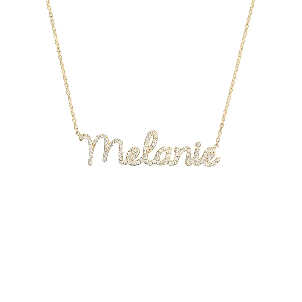 Pavé Script Custom Name Necklace 1