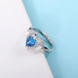 Engraved Angel Wings Ring 3