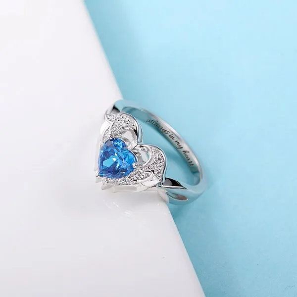 Engraved Angel Wings Ring 3