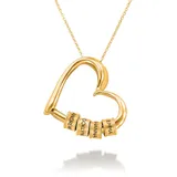 Charming Heart Necklace with Engraved Beads 1