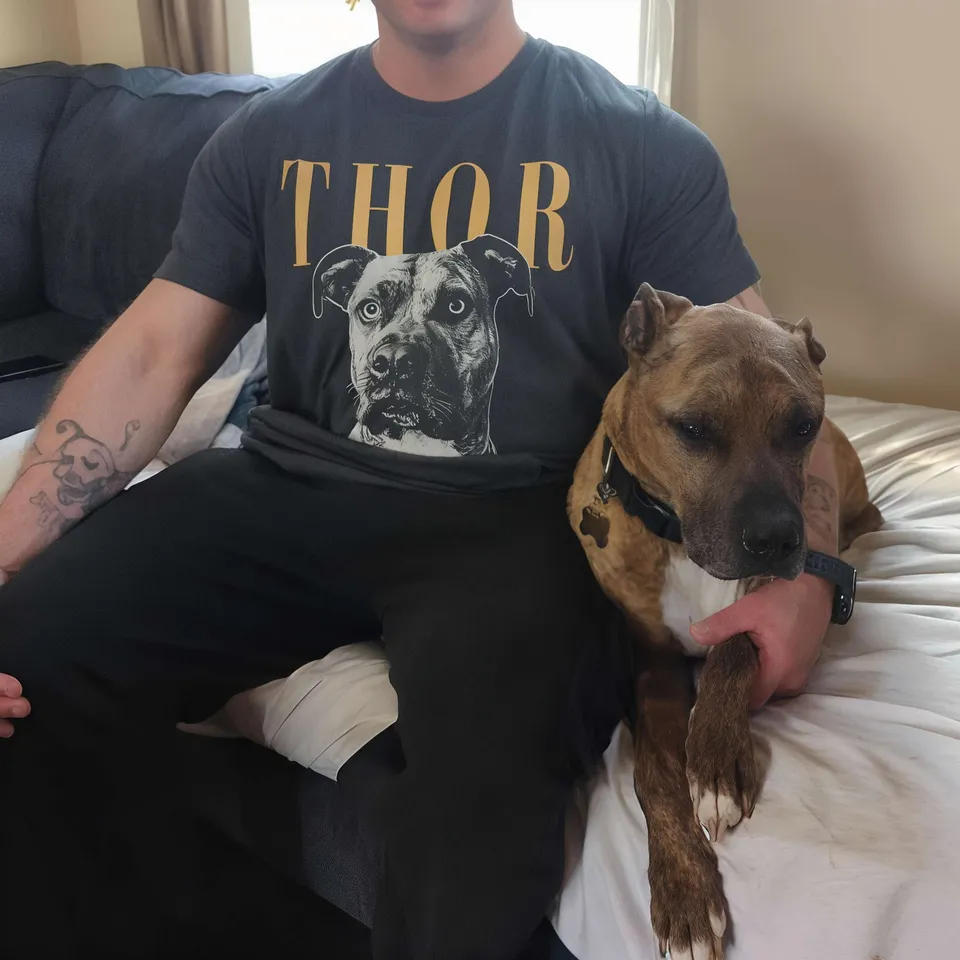 Custom Pet Photo And Name Shirt 6