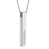 Engraved 3D Bar Necklace 1
