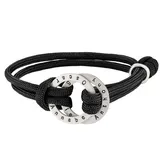 Men's Rope Bracelet with Engraved Hoop 1