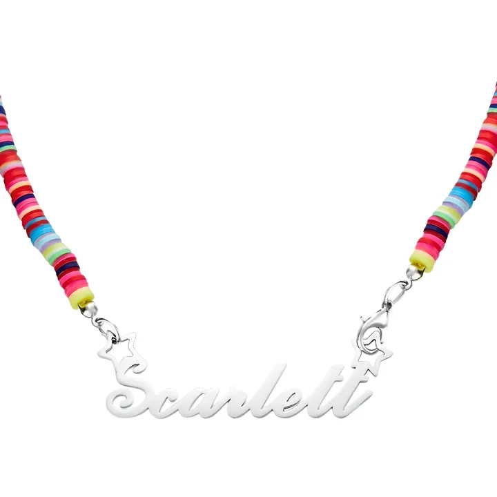 Girls Rainbow Name Necklace