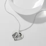 Photo Engraved Heart Memorial Necklace 5