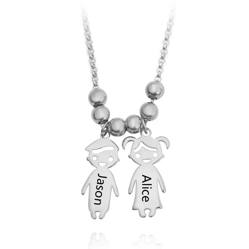 Engraved Children Pendant Necklace 1