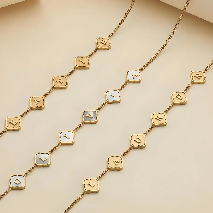 Clover Custom Name Necklace 4