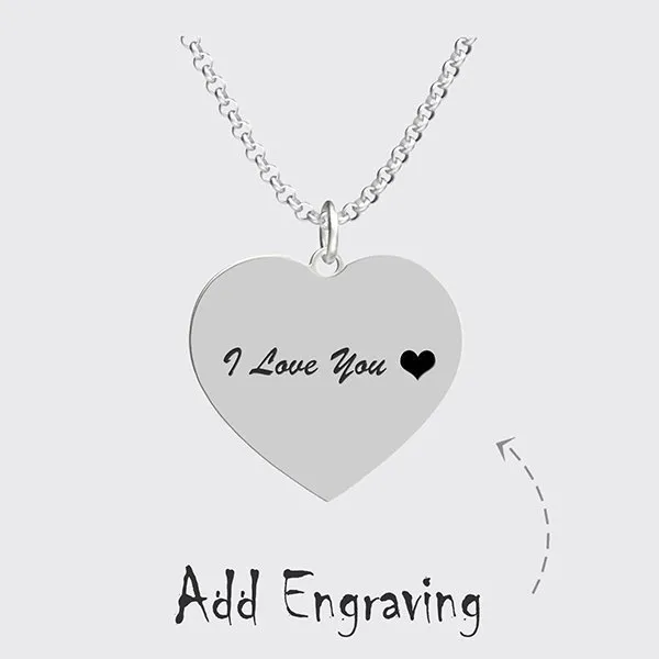 Photo Engraved Heart Memorial Necklace 4
