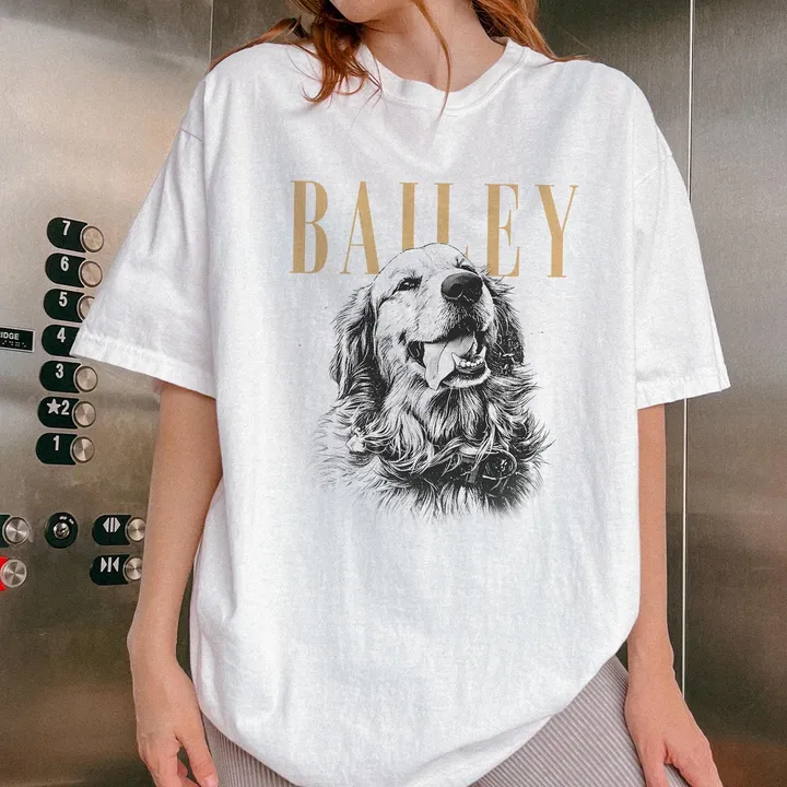 Custom Pet Photo And Name Shirt 8