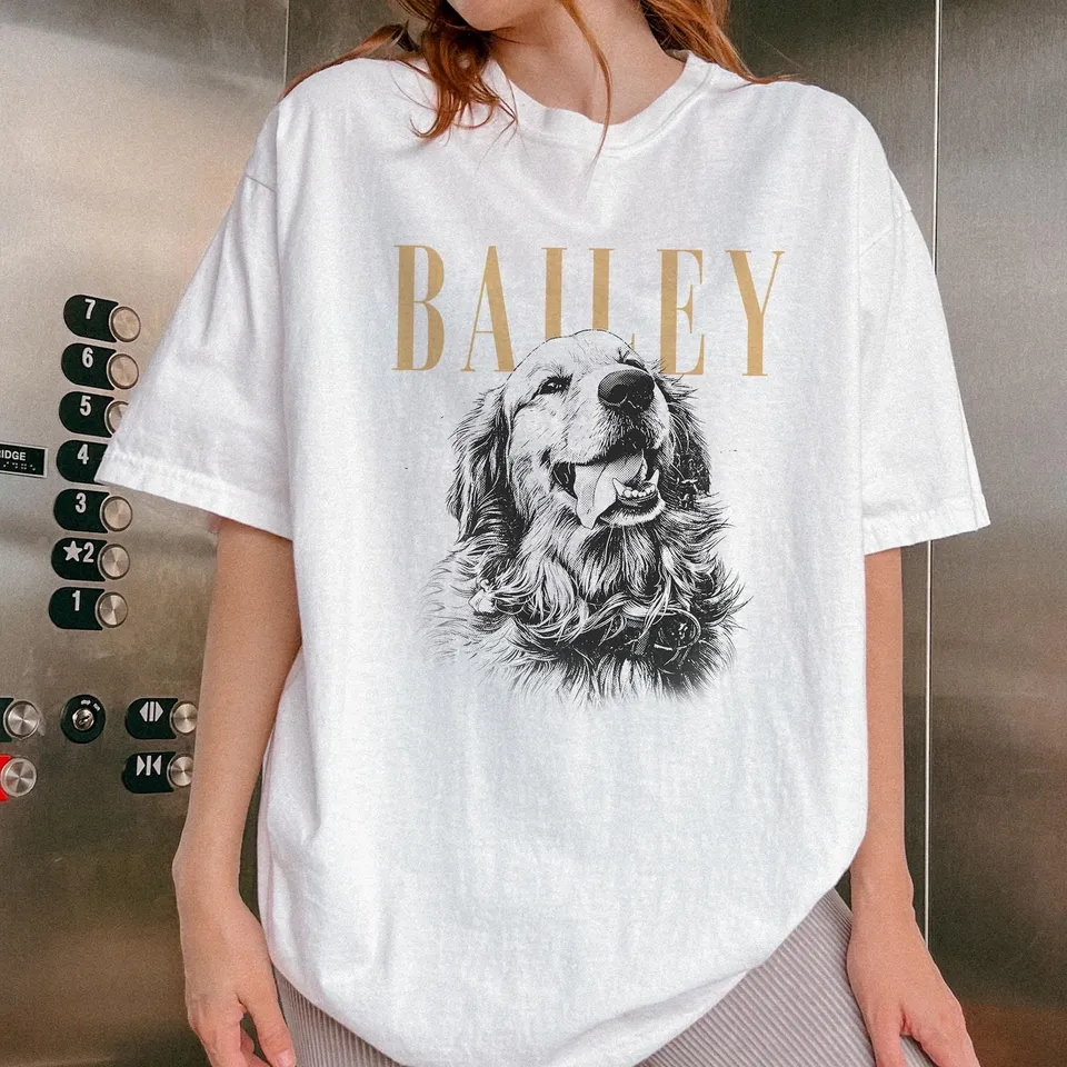 Custom Pet Photo And Name Shirt 8